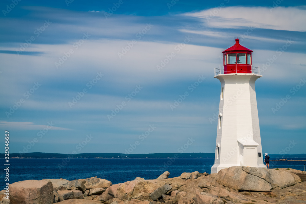 Beautiful Peggy's Cove on the coastline of Nova Scotia Canada on a fine August afternoon.