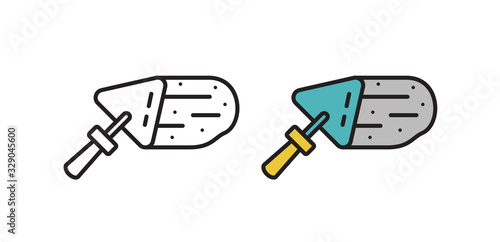 Spatula construction icon. Repair Symbol. Vector illustration in flat style.