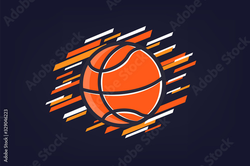 Basketball abstract sports banner