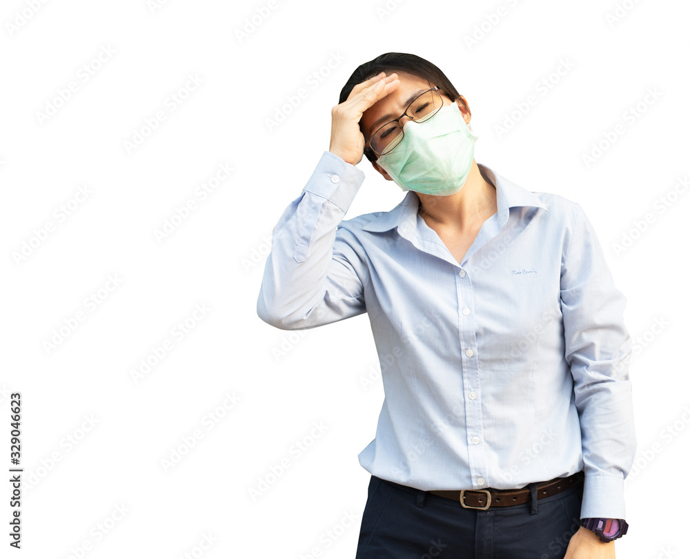 Young Asian woman wearing surgical mask prevent germs, toxic fumes,dust isolated on white background,Wuhan coronavirus (COVID-19) outbreak prevention in public area. Health care and medical concept. Young Asian woman wearing surgical mask prevent germs, toxic fumes,dust isolated on white background,Wuhan coronavirus (COVID-19) outbreak prevention in public area. Health care and medical concept.