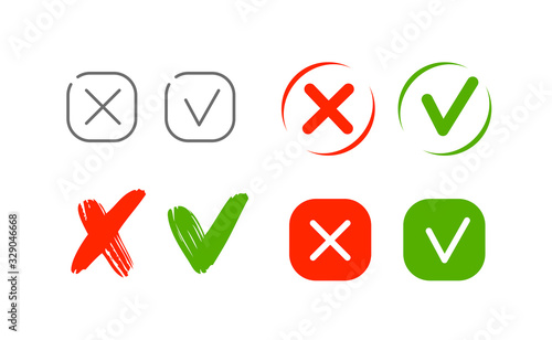 Check mark icon set vector. Elements for website or mobile app