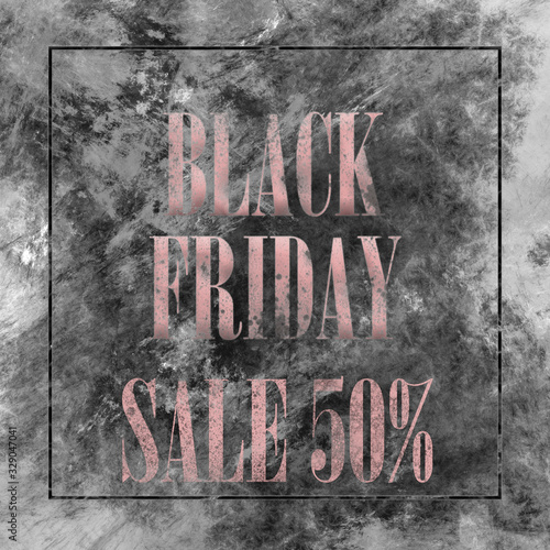 Black friday sale concept background. Beautiful gray banner illustration