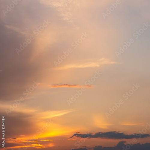 evening sky with clouds beautifully illuminated by the setting sun as a natural background © westermak15