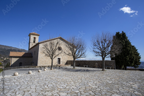 The church of Notre Dame de la Assomption in the medieval village of Cabris in the Alpes Maritimes, on the French riviera. photo