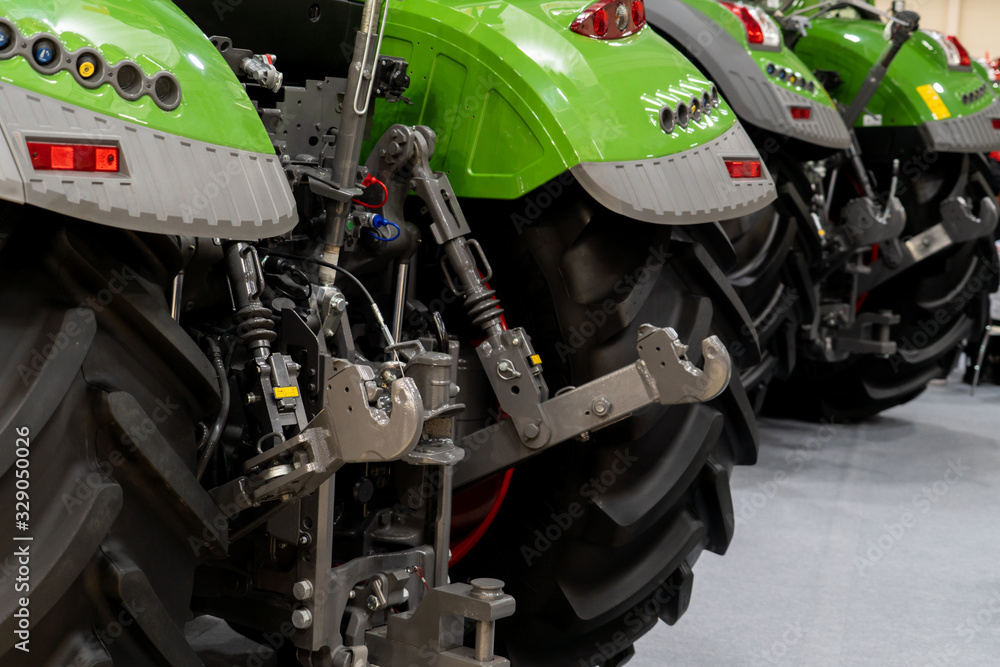 Fototapeta premium Close up of tractor attachment control system