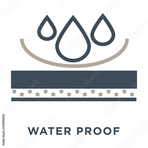 Waterproof mattress isolated icon, water repellent materials
