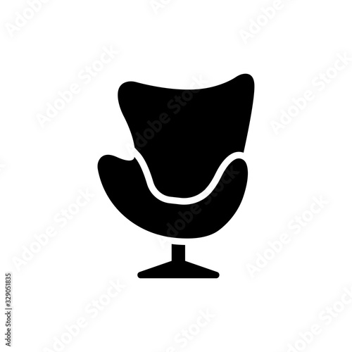 Egg Couch Vector Glyph Icon style illustration.