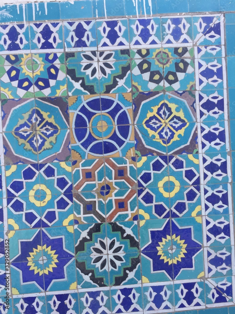 Persian graphic decoration pattern in colors