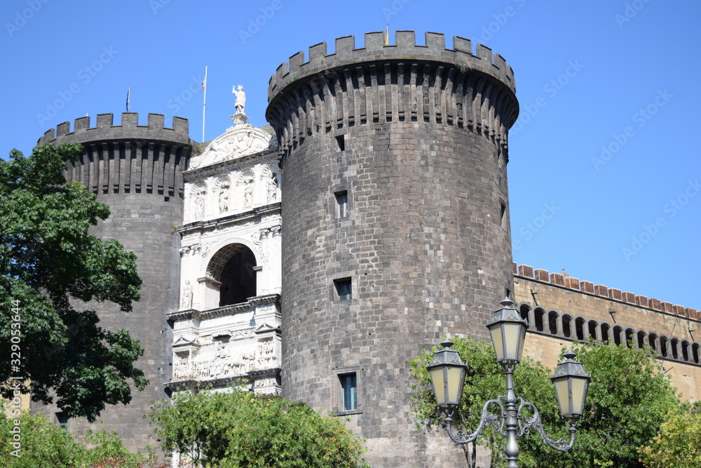 Medeival castle in Naples Italy Europe