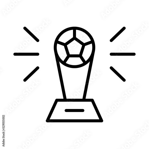 Trophy, football icon. Simple line, outline vector elements of soccer for ui and ux, website or mobile application