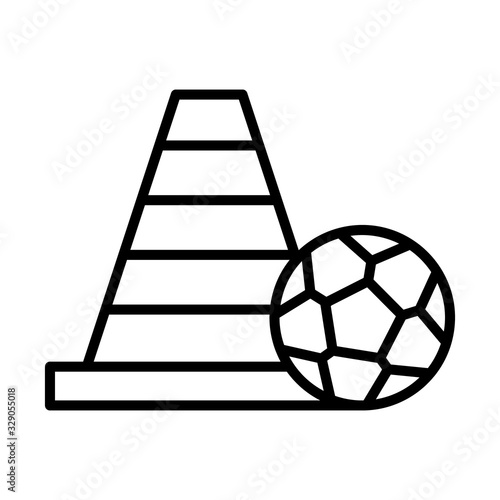 Training, football icon. Simple line, outline vector elements of soccer for ui and ux, website or mobile application