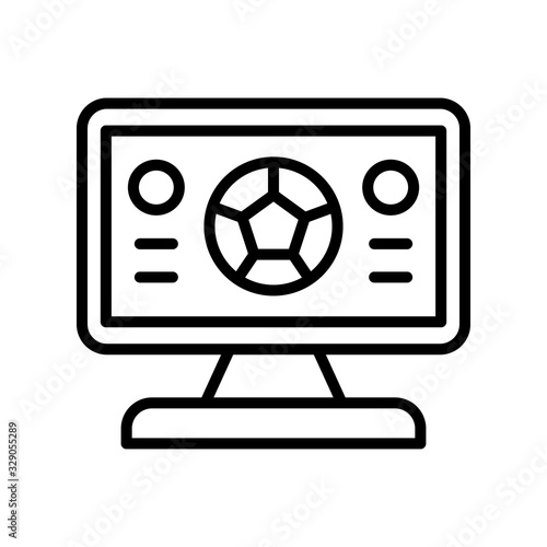 Streaming, football icon. Simple line, outline vector elements of soccer for ui and ux, website or mobile application