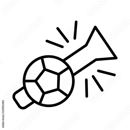 Pipe, football icon. Simple line, outline vector elements of soccer for ui and ux, website or mobile application