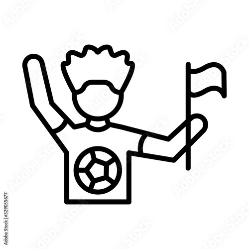 Fans, football icon. Simple line, outline vector elements of soccer for ui and ux, website or mobile application