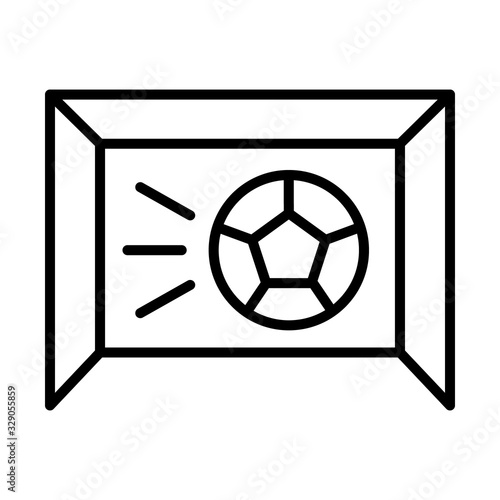 Goal, football icon. Simple line, outline vector elements of soccer for ui and ux, website or mobile application