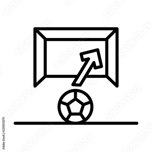 Goal, football icon. Simple line, outline vector elements of soccer for ui and ux, website or mobile application