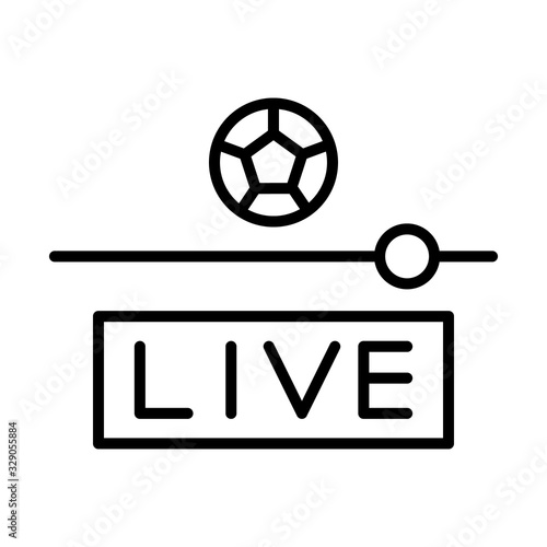 Live sports, football icon. Simple line, outline vector elements of soccer for ui and ux, website or mobile application