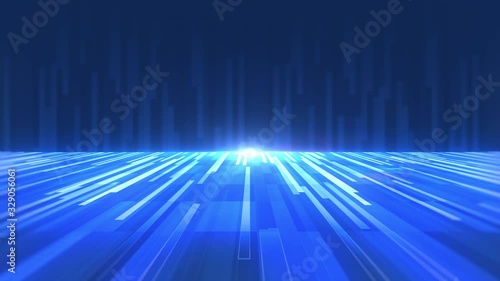 Wallpaper Mural Technology digital trendy background binary computer code falling stage setup Torontodigital.ca