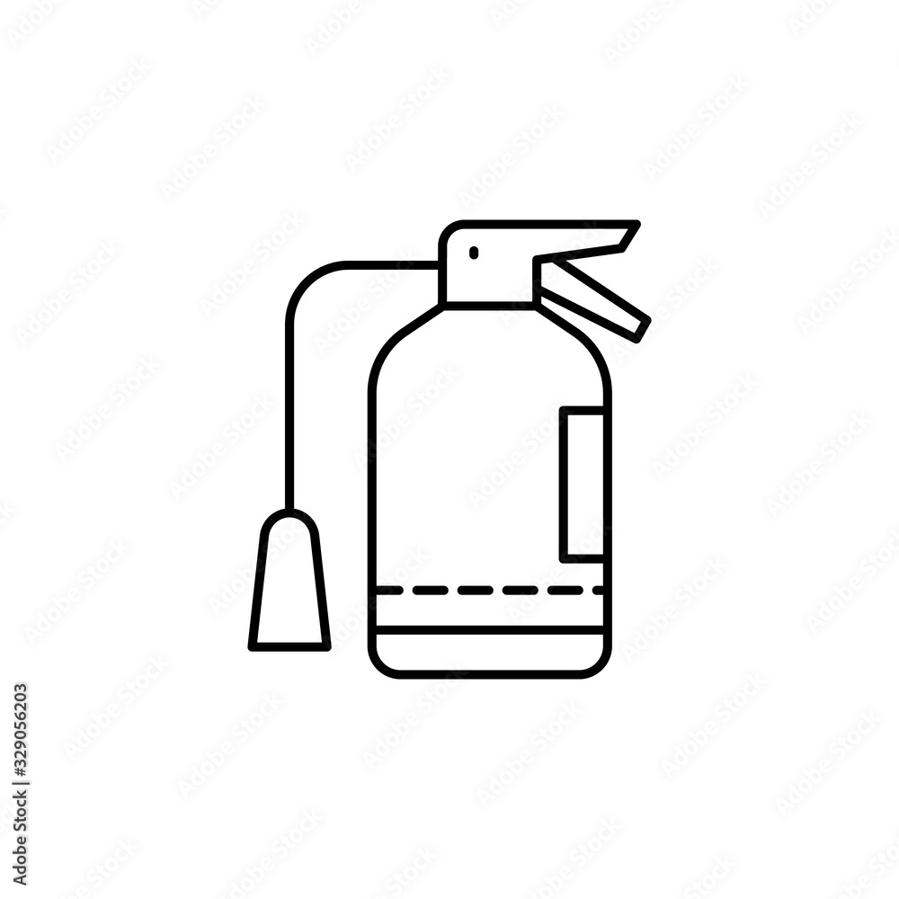 Fire, extinguisher icon. Simple line, outline vector elements of safety at work for ui and ux, website or mobile application