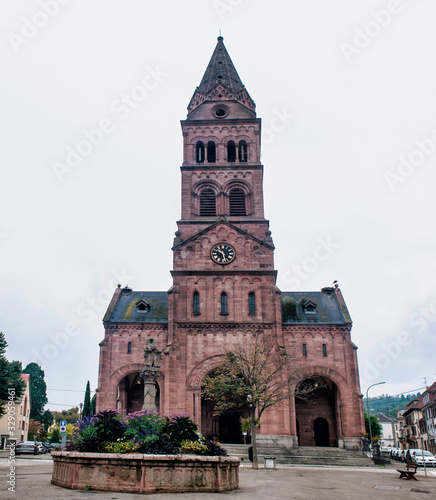 Fotografi Temple protestant de Munster, Alsace, France