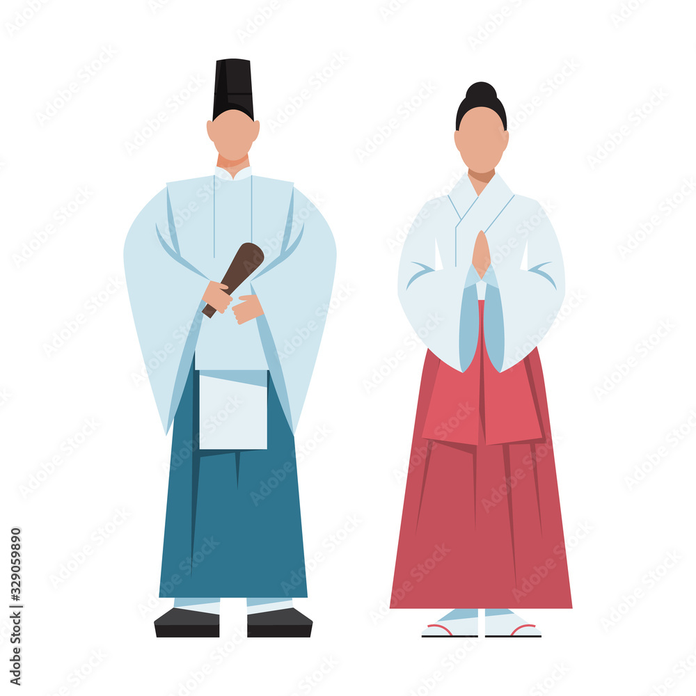 Shinto Priest. Japanese religion. Traditional religious male and female Shinto Priest. Japanese religion. Traditional religious male and female