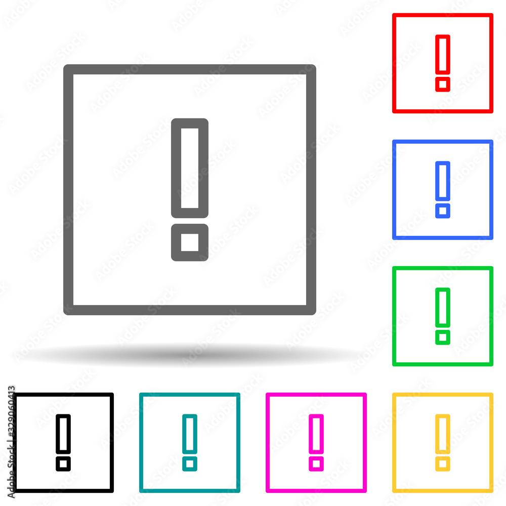 exclamation point icon. Element of simple icon for websites, web design, mobile app, info graphics. Thick line icon for website design and development, app development exclamation point icon. Element of simple icon for websites, web design, mobile app, info graphics. Thick line icon for website design and development, app development