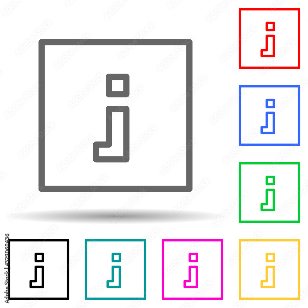 square information sign icon. Element of simple icon for websites, web design, mobile app, info graphics. Thick line icon for website design and development, app development square information sign icon. Element of simple icon for websites, web design, mobile app, info graphics. Thick line icon for website design and development, app development