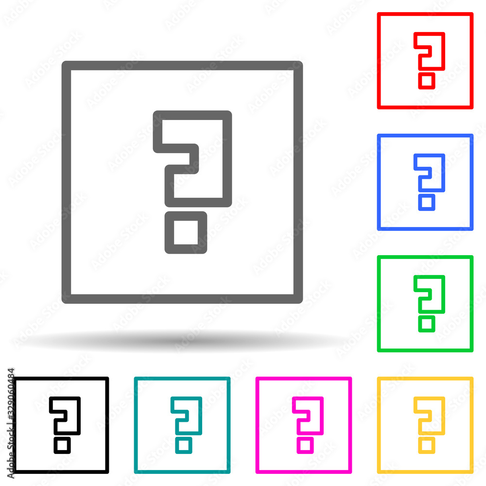 question mark in a square icon. Element of simple icon for websites, web design, mobile app, info graphics. Thick line icon for website design and development, app development question mark in a square icon. Element of simple icon for websites, web design, mobile app, info graphics. Thick line icon for website design and development, app development
