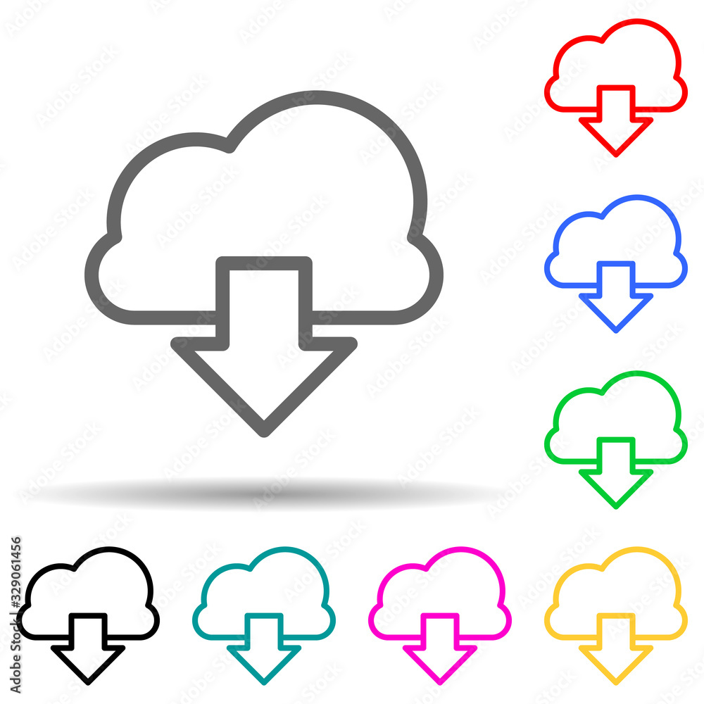 unloading from the cloud icon. Element of simple icon for websites, web design, mobile app, info graphics. Thick line icon for website design and development, app development unloading from the cloud icon. Element of simple icon for websites, web design, mobile app, info graphics. Thick line icon for website design and development, app development