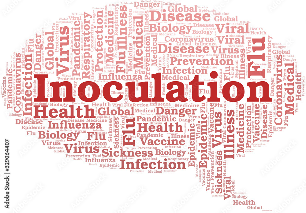 Fototapeta premium Inoculation word cloud on white background.