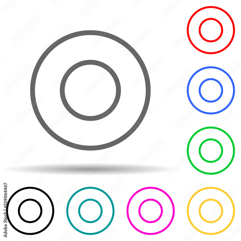 circular notation multi color style icon. Simple thin line, outline vector of web icons for ui and ux, website or mobile application