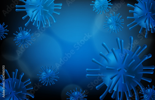 abstrac background vector of Coronavirus 2019-nCov flu in wuhan china
