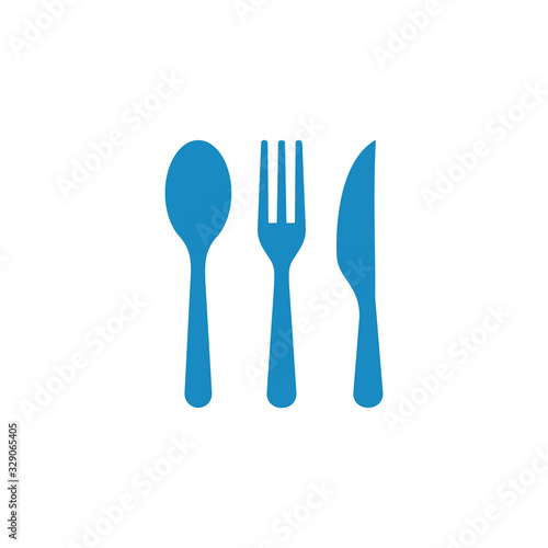 Spoon and fork  eat  restaurant  symbol icon vector