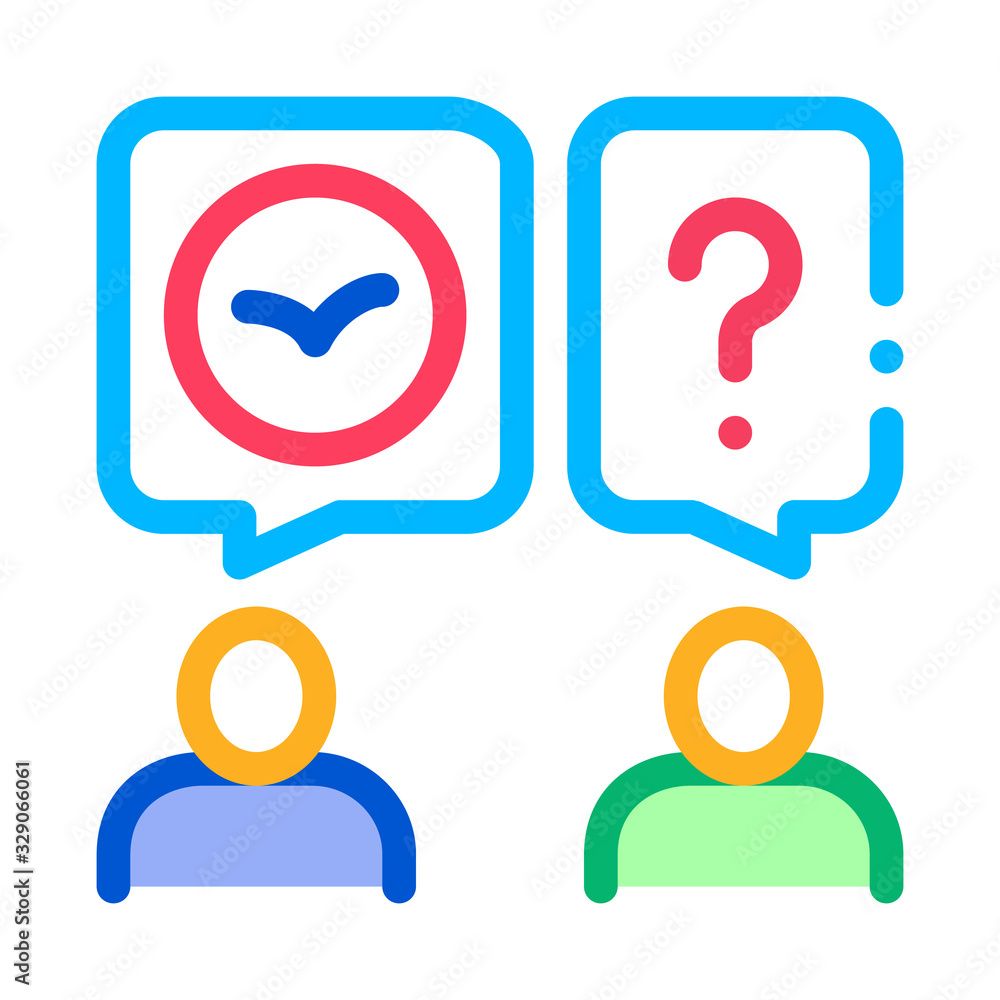 Human Interesting About Bird Icon Thin Line Vector. Ornithologist Talk About Bird, Quote Frame With Question Mark Concept Linear Pictogram. Color Isolated Contour Symbol Illustration
