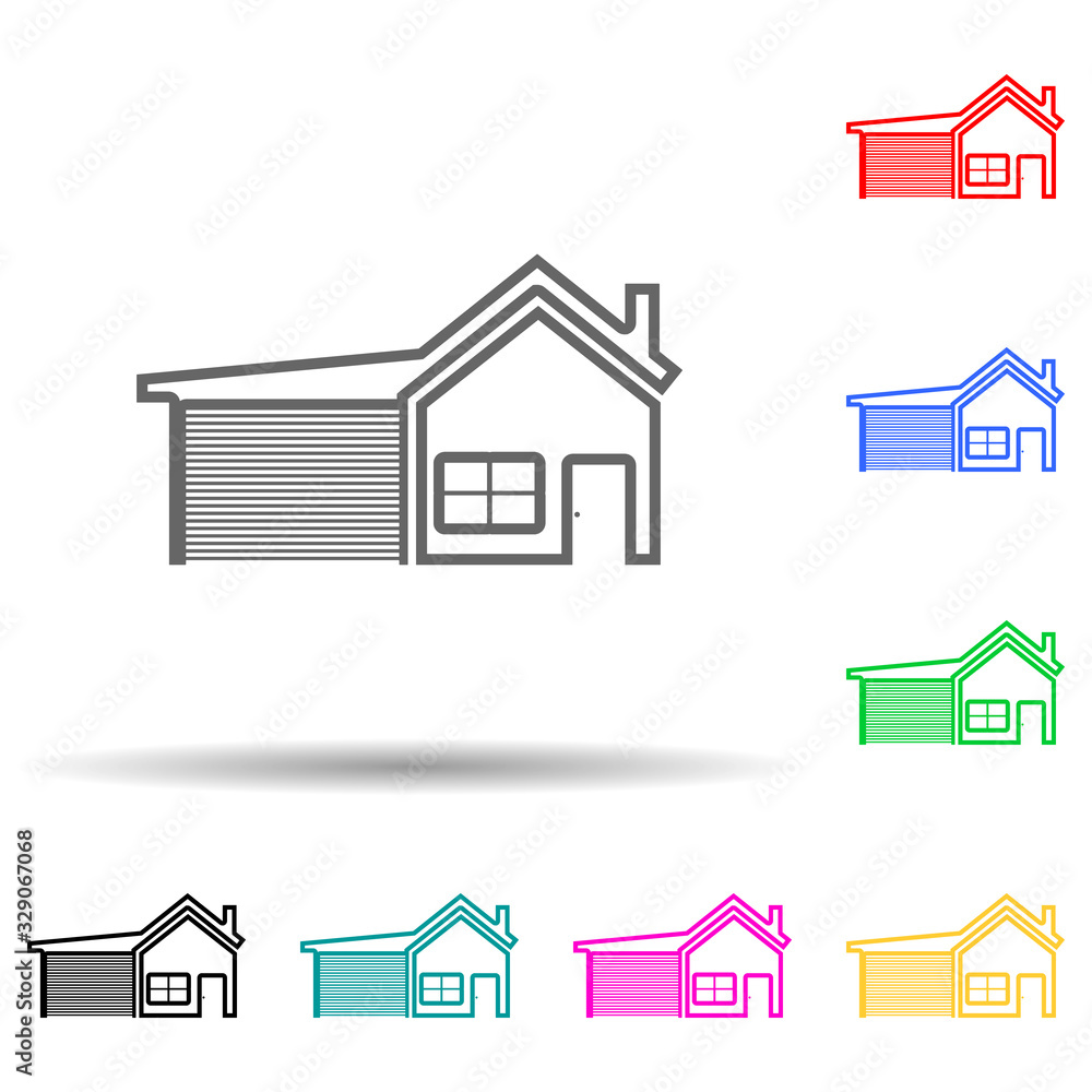 interdiction multi color style icon. Simple thin line, outline vector of web icons for ui and ux, website or mobile application