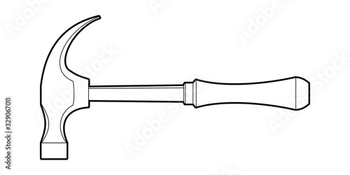 Hammer pulling nails. Locksmith tool.