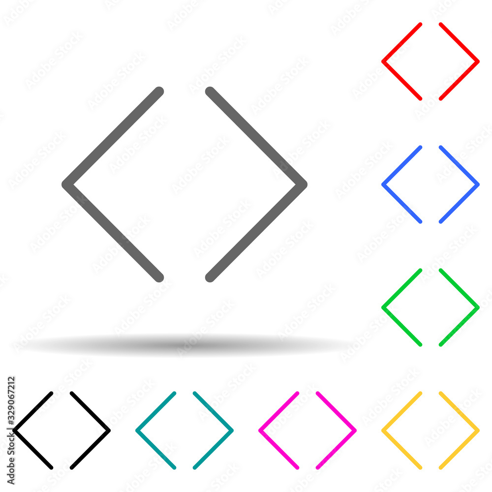 arrows in different directions multi color style icon. Simple thin line, outline vector of web icons for ui and ux, website or mobile application arrows in different directions multi color style icon. Simple thin line, outline vector of web icons for ui and ux, website or mobile application