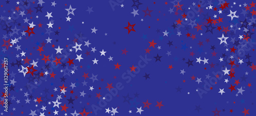 National American Stars Vector Background. USA Labor 11th of November 4th of July Independence Memorial Veteran's President's Day 