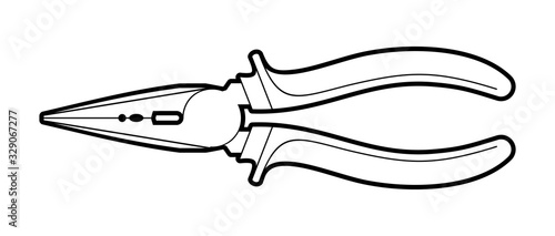 Locksmith pliers. Hand tool for repair.