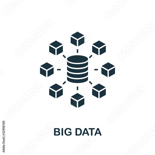 Big Data icon. Simple element from digital disruption collection. Filled Big Data icon for templates, infographics and more