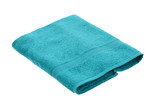 a cyanide towel lies on a white background of isolate