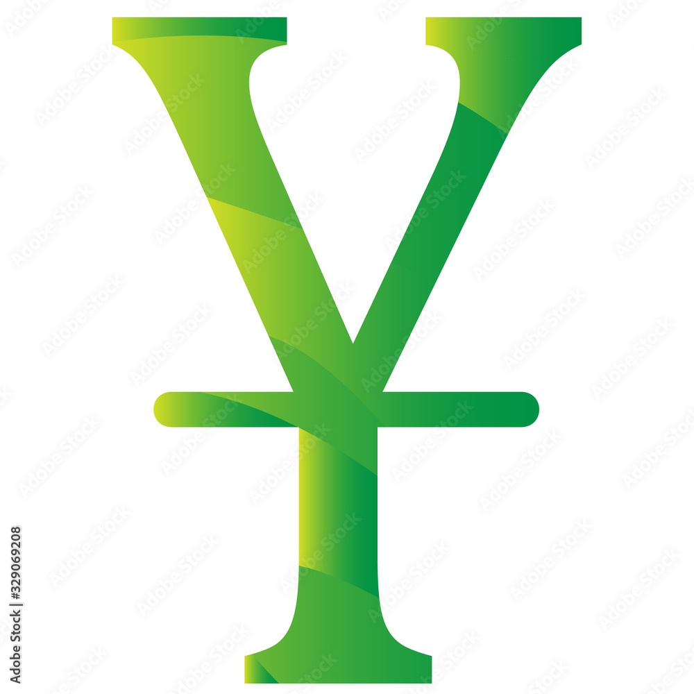 Chinese Yan currency symbol of China. icon vector illustration on a white background Chinese Yan currency symbol of China. icon vector illustration on a white background