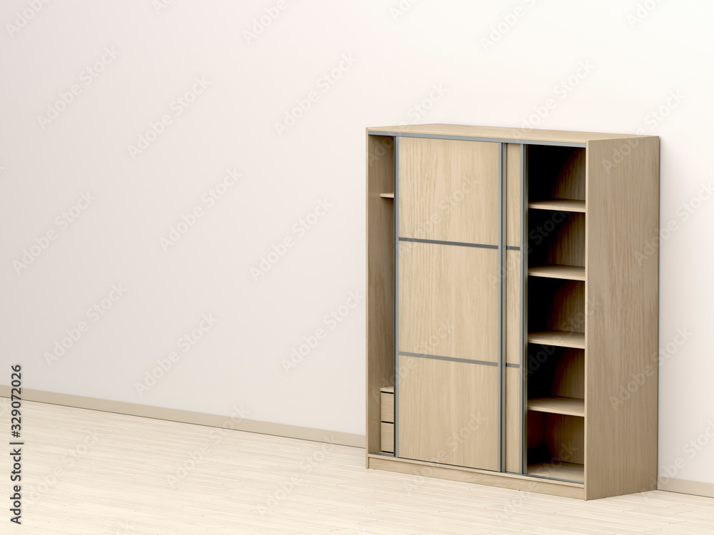 Empty wood wardrobe Empty wood wardrobe
