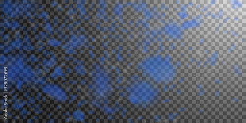 Dark blue flower petals falling down. Remarkable r