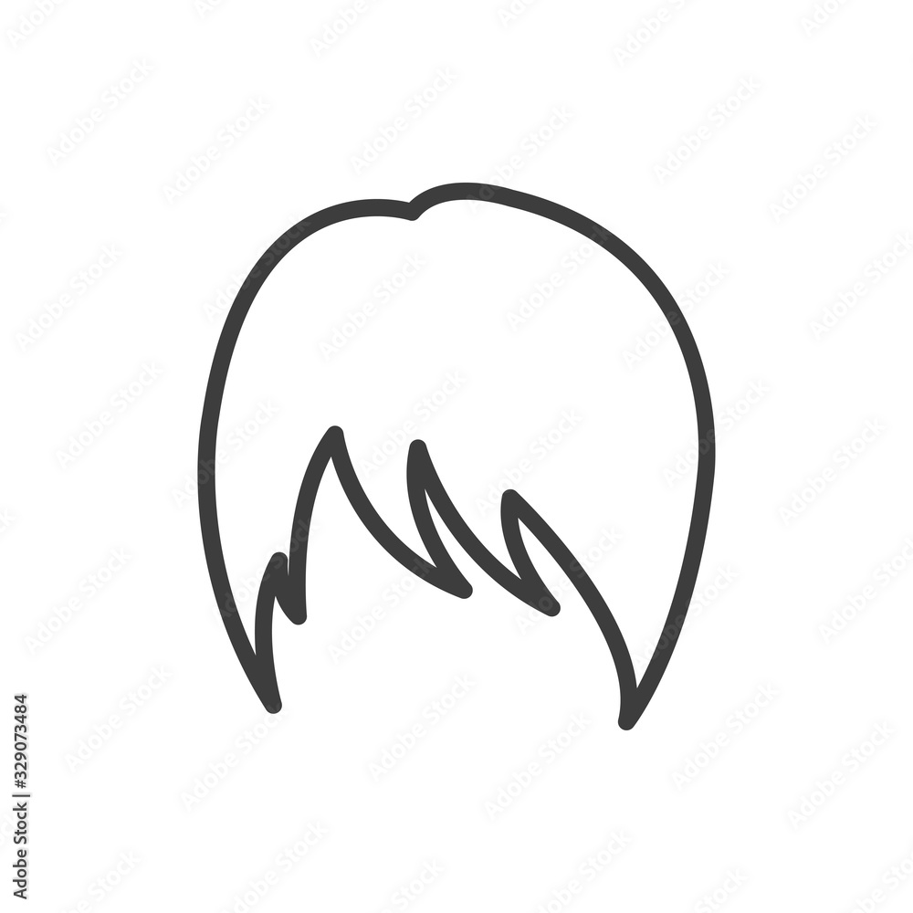 Hair Style Vector Line Icon style illustration. Hair Style Vector Line Icon style illustration.