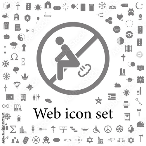 Sign, Don't Fart icon. web icons universal set for web and mobile