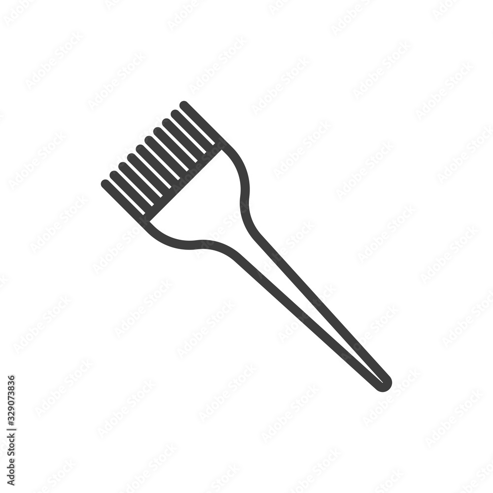 Tinting Brush Vector Line Icon style illustration. Tinting Brush Vector Line Icon style illustration.