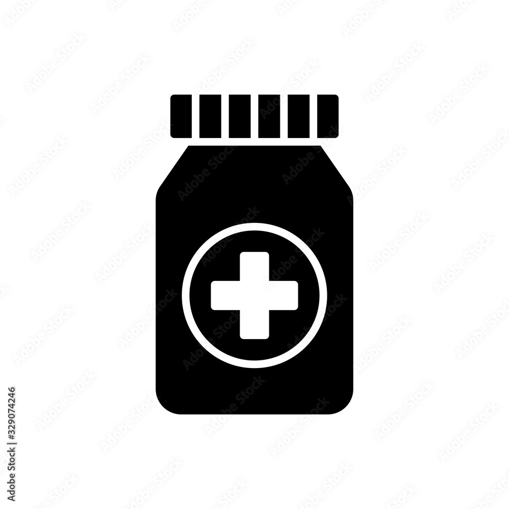 Medicine bottle icon vector sign and symbols Medicine bottle icon vector sign and symbols