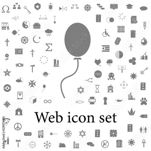 balloon Icon. Simple web black icon, can be used as web element icon on white backgroundicon. web icons universal set for web and mobile photo