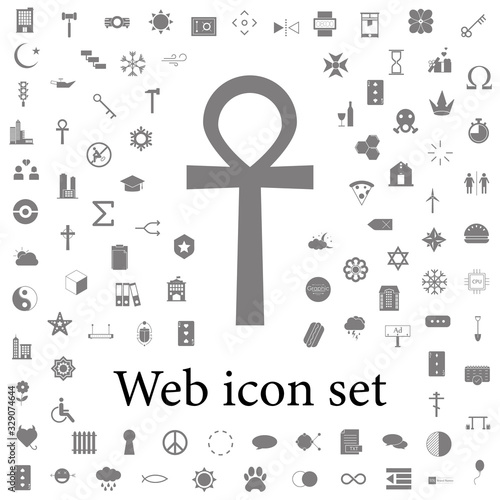 ankh symbol, egyptian word for life, symbol of immortality icon. web icons universal set for web and mobile